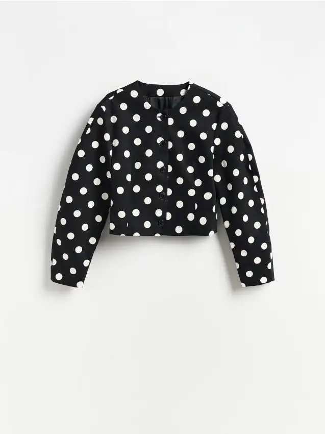 Blazer corto con cotone - multicolore