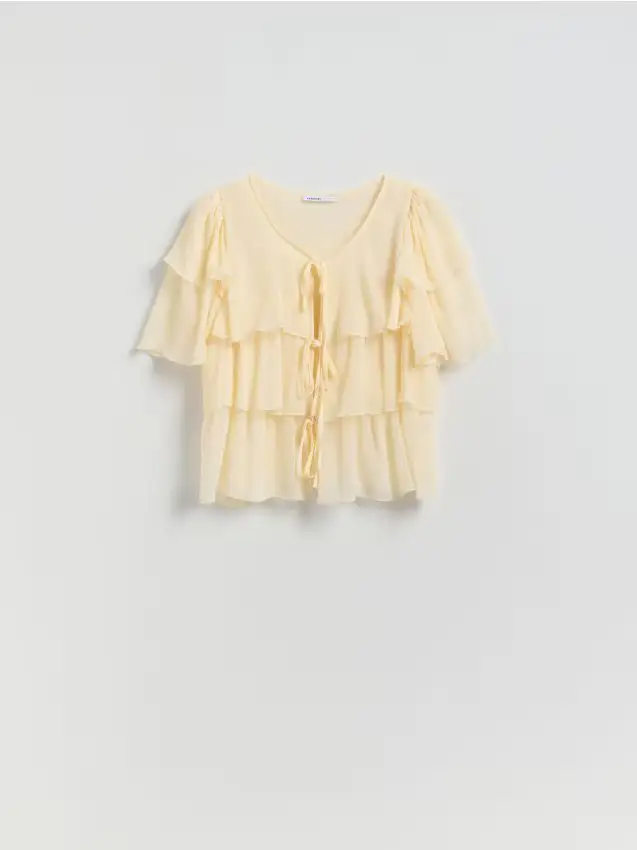 Blusa a balze - panna