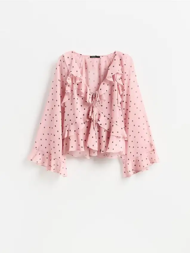Blusa a balze - rosa cipria