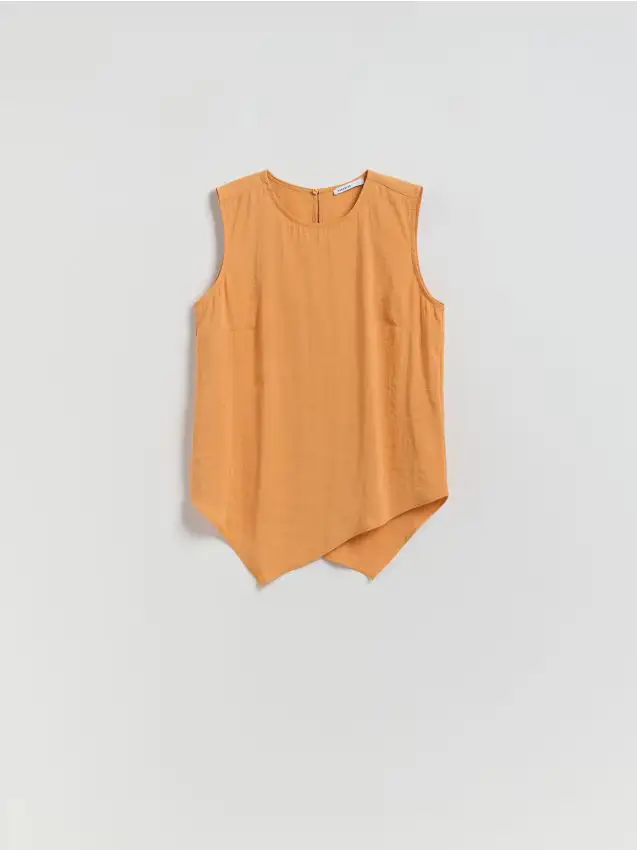 Blusa in misto modal - arancione