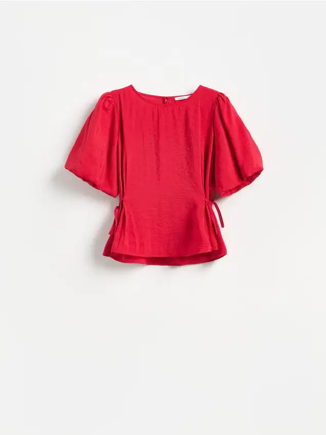 Blusa maniche a palloncino - rosso