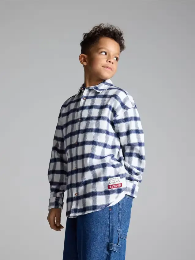 Reserved Camicia a quadri - blu scuro