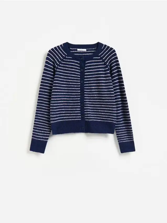 Cardigan a righe - blu scuro