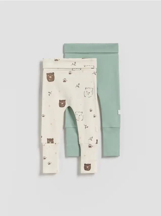 Reserved Confezione da 2 paia di pantaloni in cotone - panna