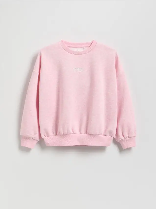 Reserved Felpa con cappuccio con slogan ricamato - rosa