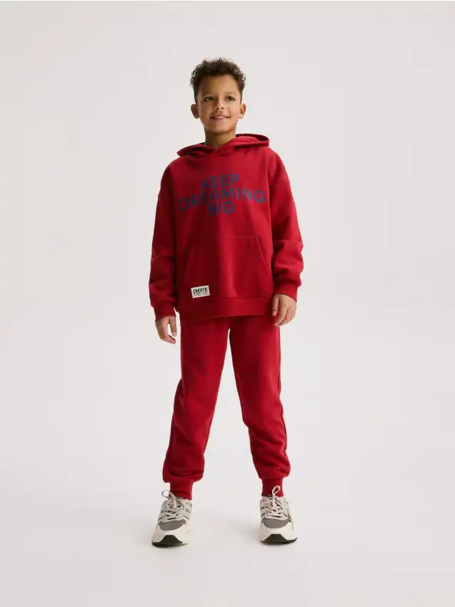 Reserved Felpa con cappuccio - rosso