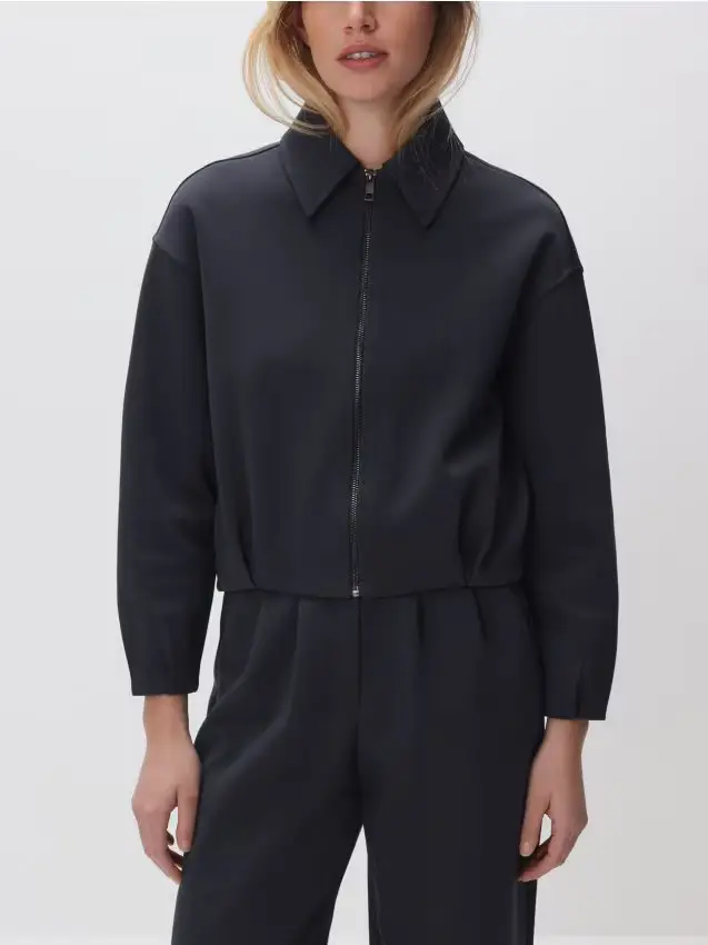 Reserved Felpa con zip - grigio scuro