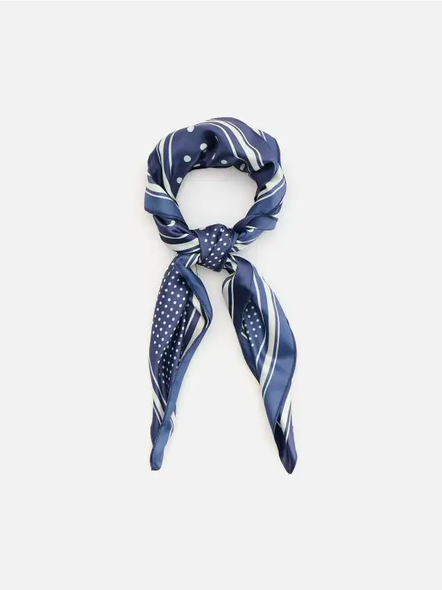 Foularino fantasia - blu scuro