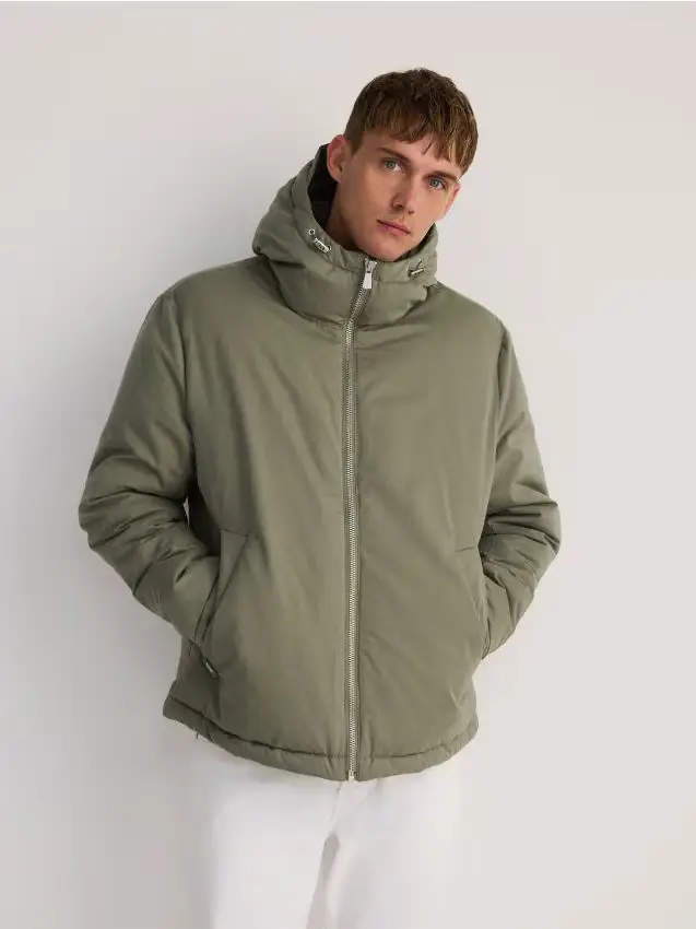 Reserved Giacca con cappuccio - verde chiaro