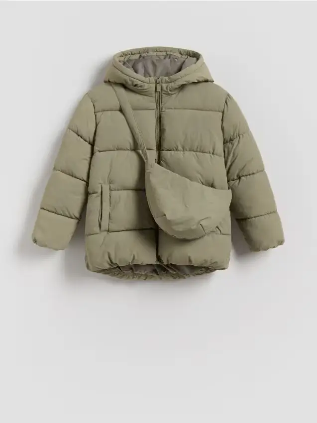 Reserved Giacca trapuntata con borsa - verde