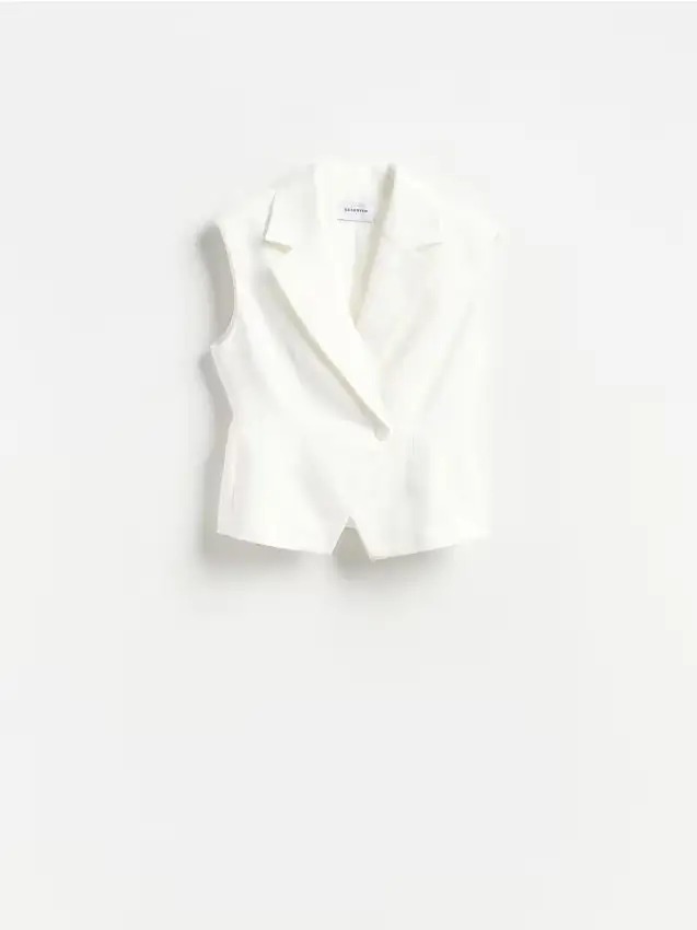 Gilet in cotone - bianco