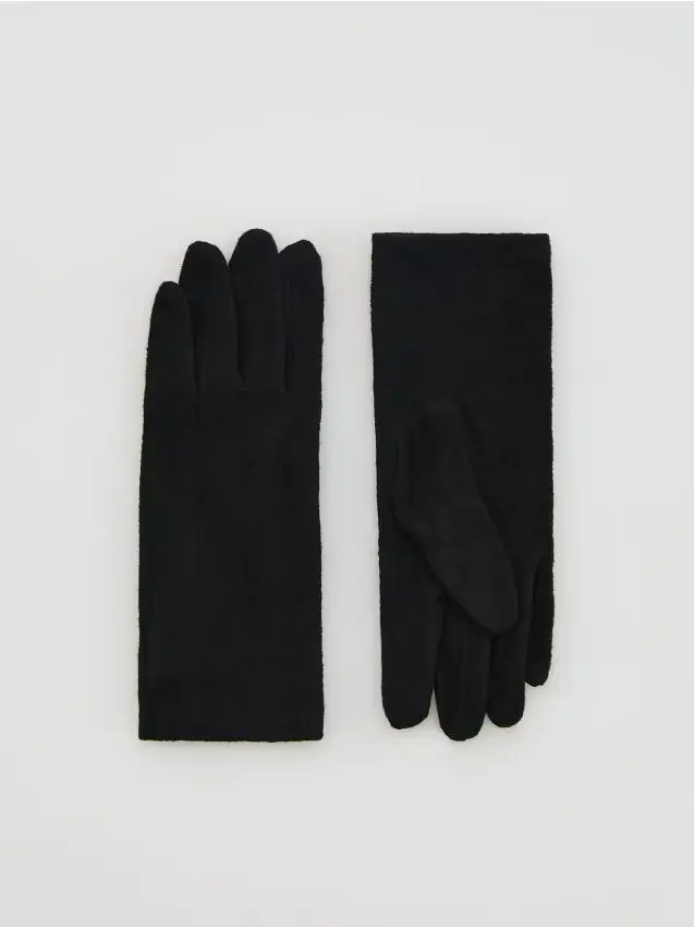 Guanti tinta unita - nero