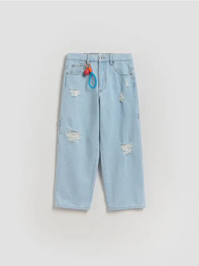 Reserved Jeans baggy con portachiavi - blu