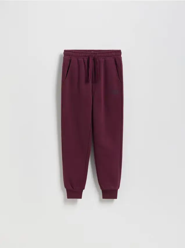Joggers in cotone felpato - maroon