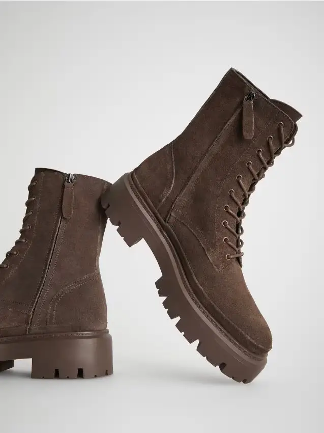 Reserved LADIES` ANKLE BOOTS - marrone scuro