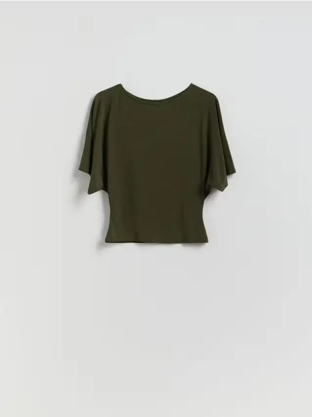 LADIES` BLOUSE - verde polveroso