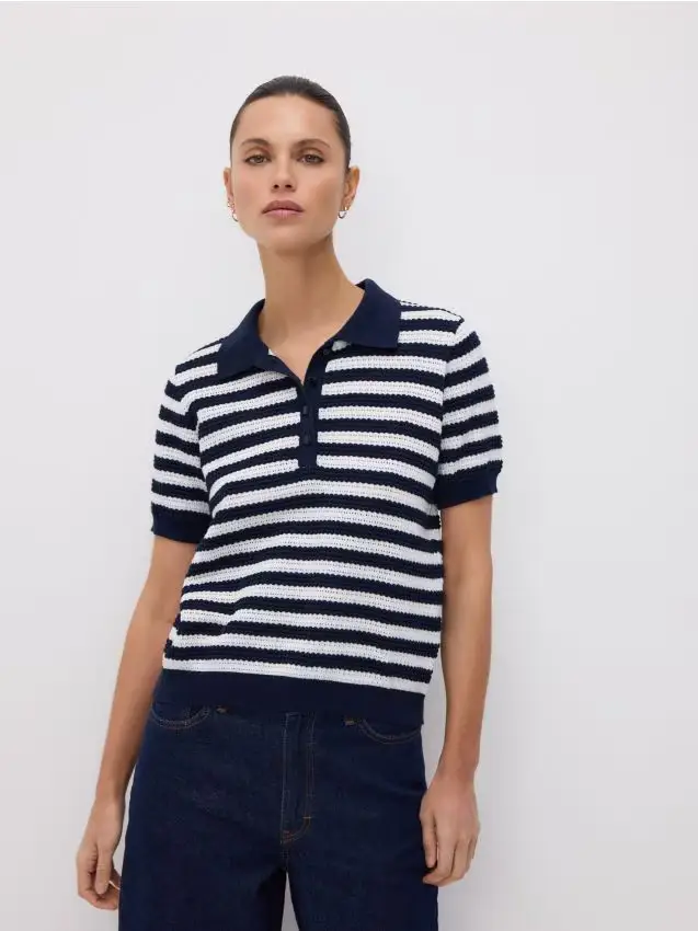 Reserved Maglione a maniche corte - multicolore