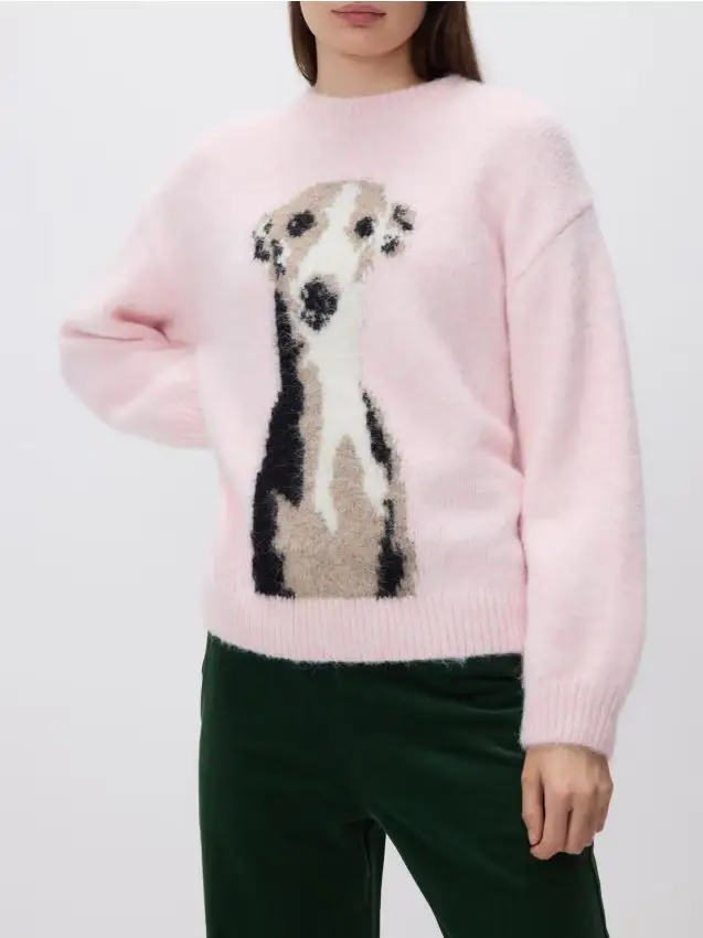 Reserved Maglione con motivo jacquard - rosa pastello