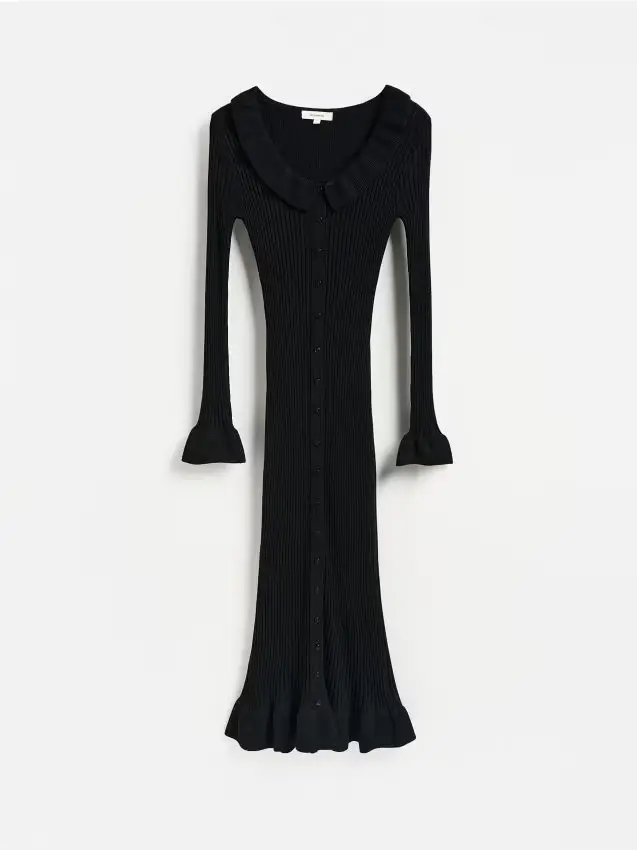 Maxi abito in viscosa - nero