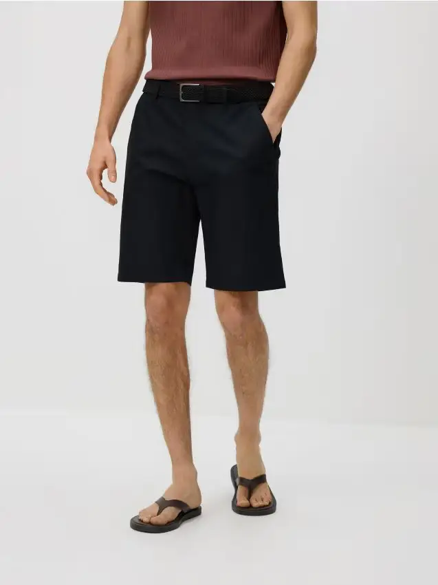 Reserved MEN`S SHORTS & BELT - nero