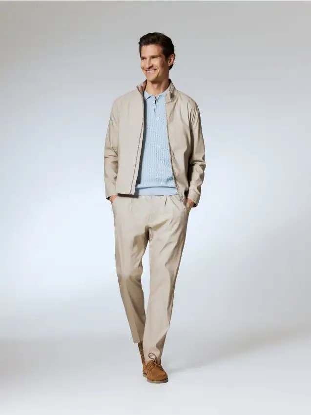 Reserved MEN`S TROUSERS - beige