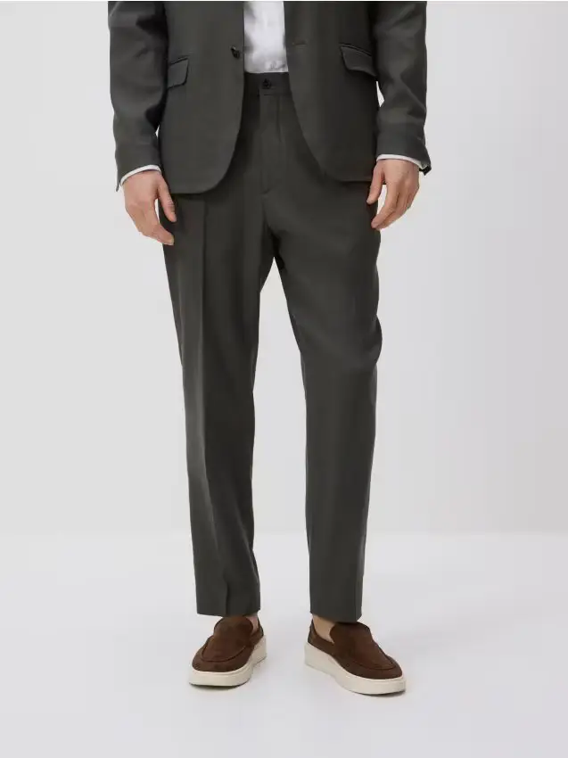 Reserved MEN`S TROUSERS - verde scuro