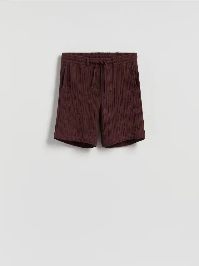 Reserved Pantaloncini in mussola - maroon