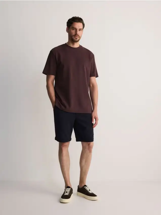 Reserved Pantaloncini regular - blu scuro