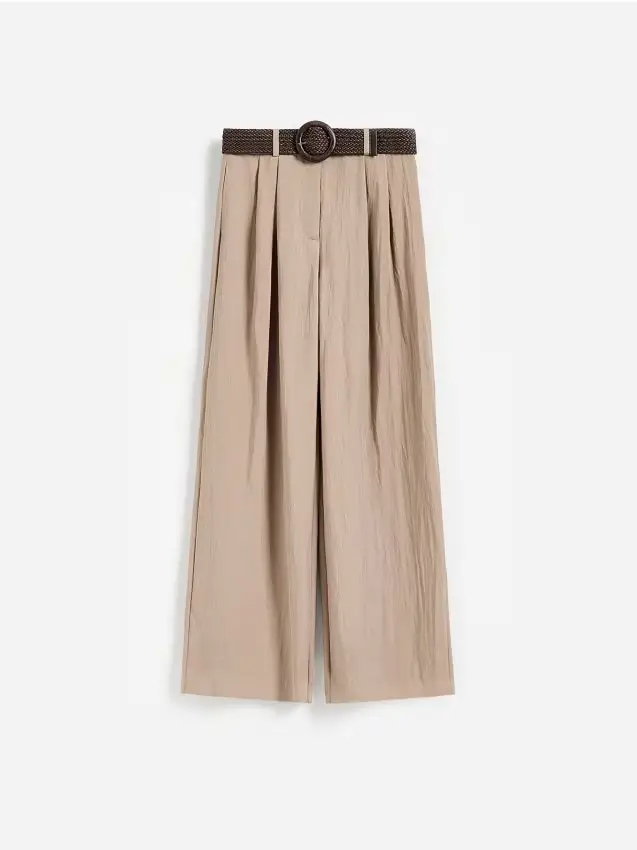 Reserved Pantaloni ampi con cintura - beige