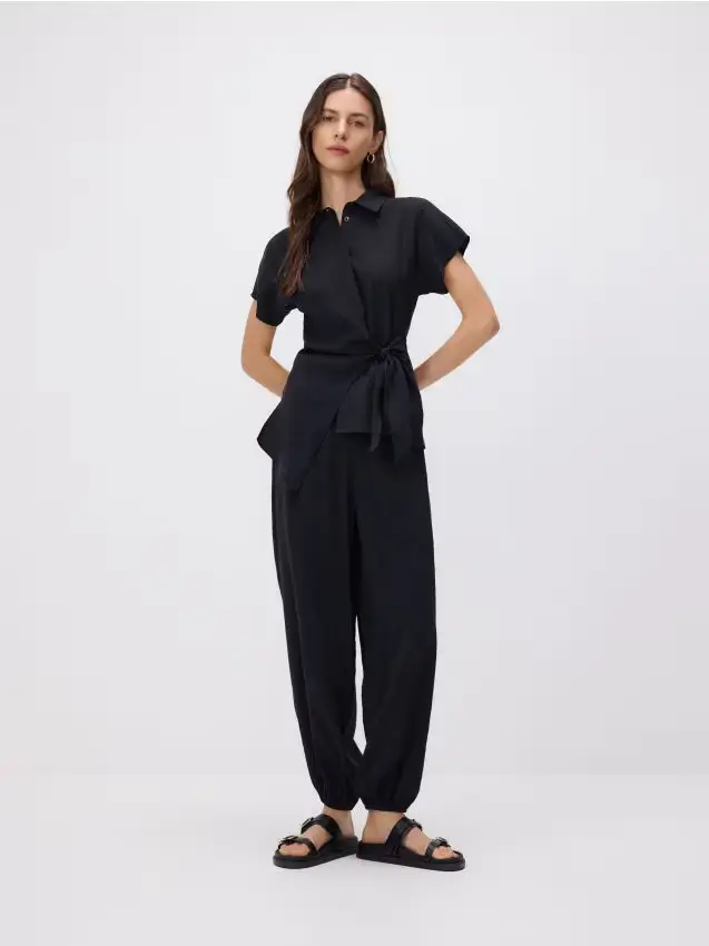 Reserved Pantaloni balloon - nero