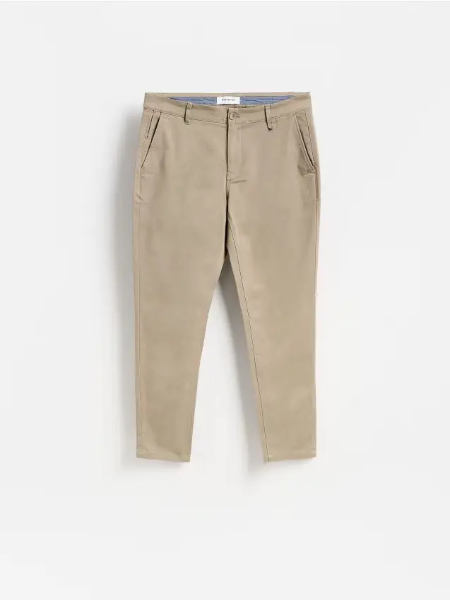 Pantaloni chino con pince - beige