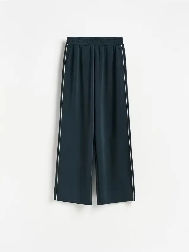 Pantaloni con profili a contrasto - blu scuro