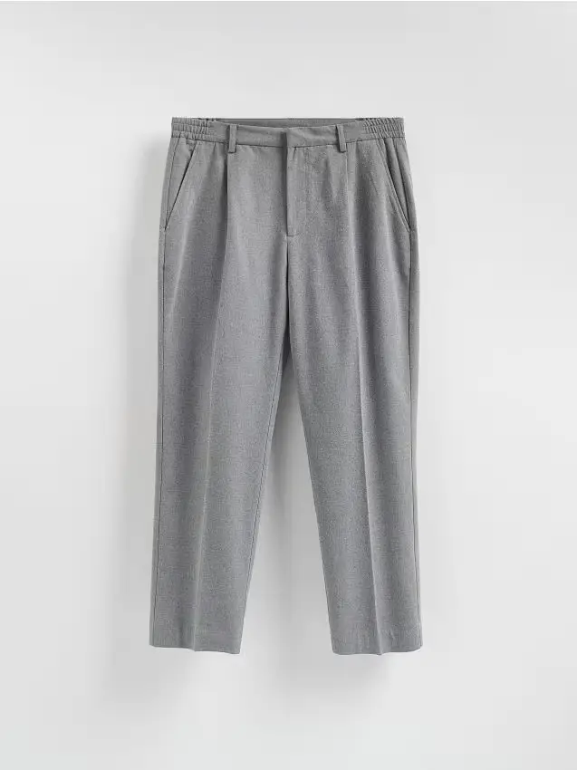 Reserved Pantaloni diritti con piega - antracite