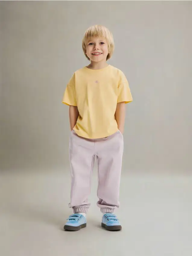 Reserved Pantaloni jogger in cotone - lavanda