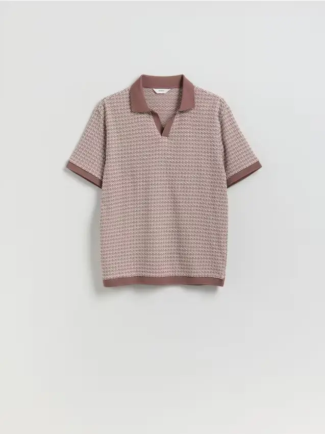 Polo regular fit - rosa cipria