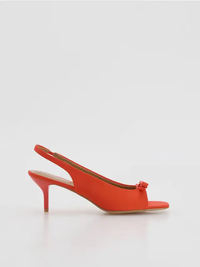 Sandali con tacco alto - mandarino
