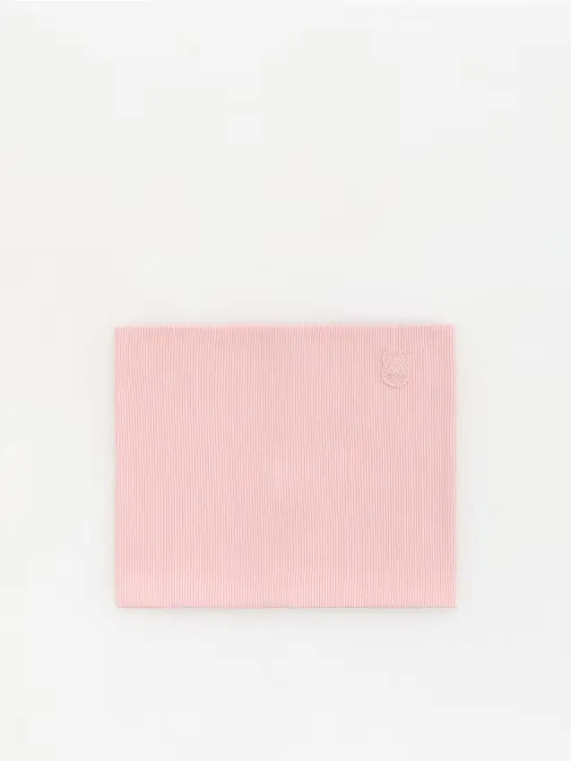 Scaldacollo con toppa - rosa cipria