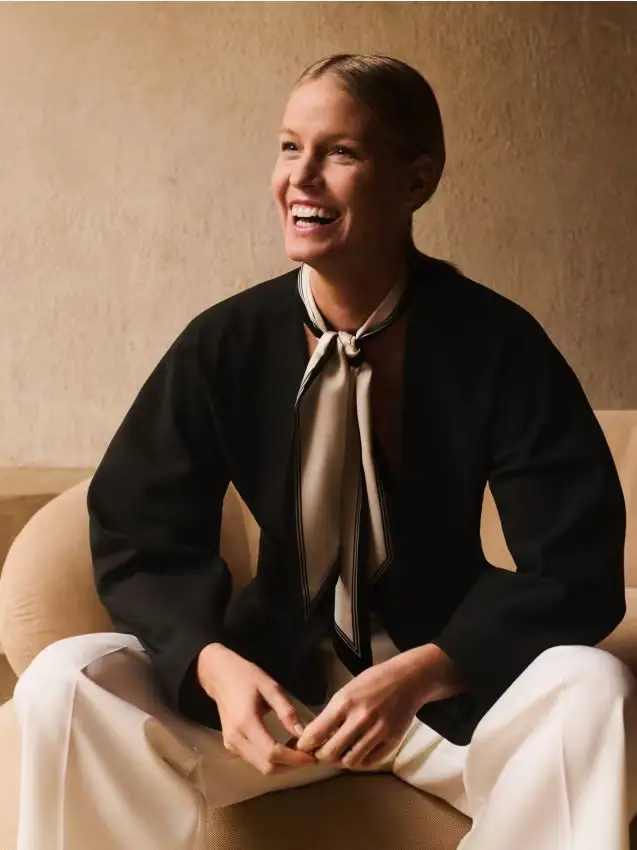 Reserved Sciarpa con finitura a contrasto - bianco