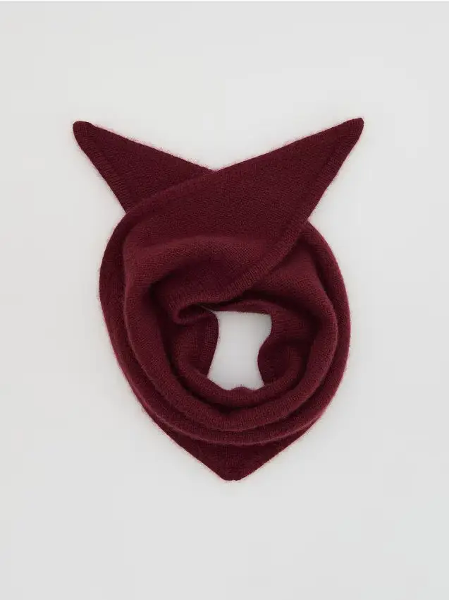 Reserved Sciarpa in lana e cashmere - bordeaux