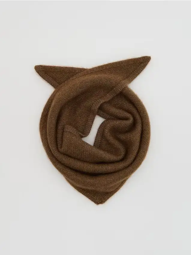 Sciarpa in lana e cashmere - marrone