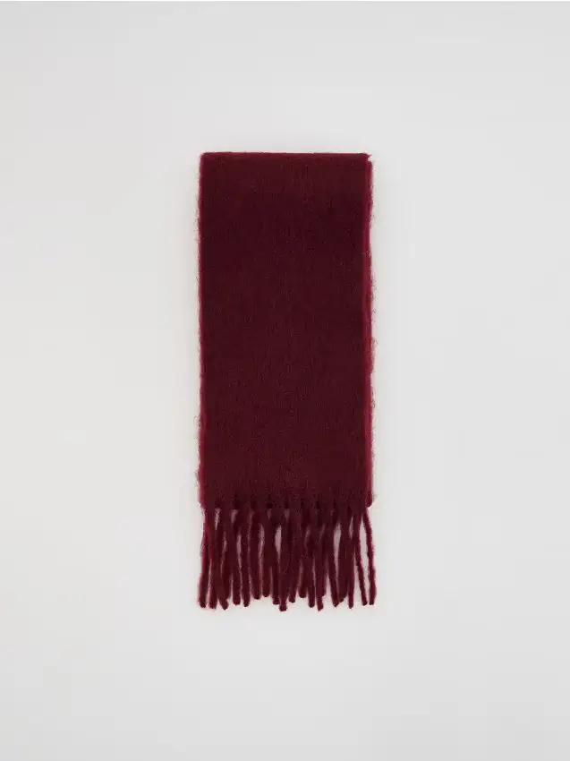 Reserved Sciarpa semplice con frange - maroon