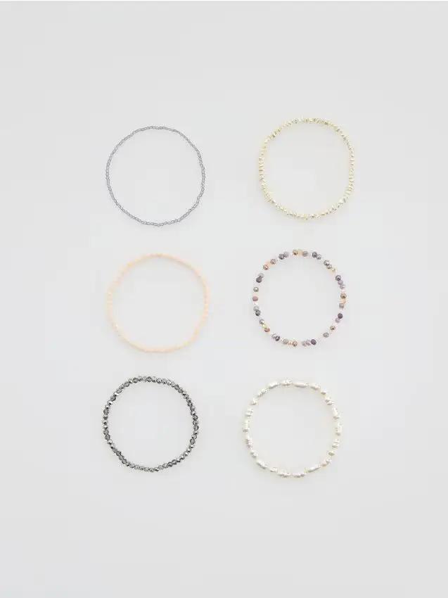 Set di braccialetti con perline - multicolore