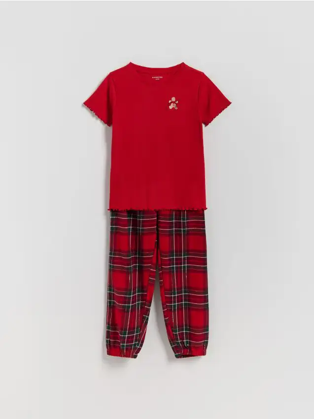 Reserved Set pigiama natalizio - rosso
