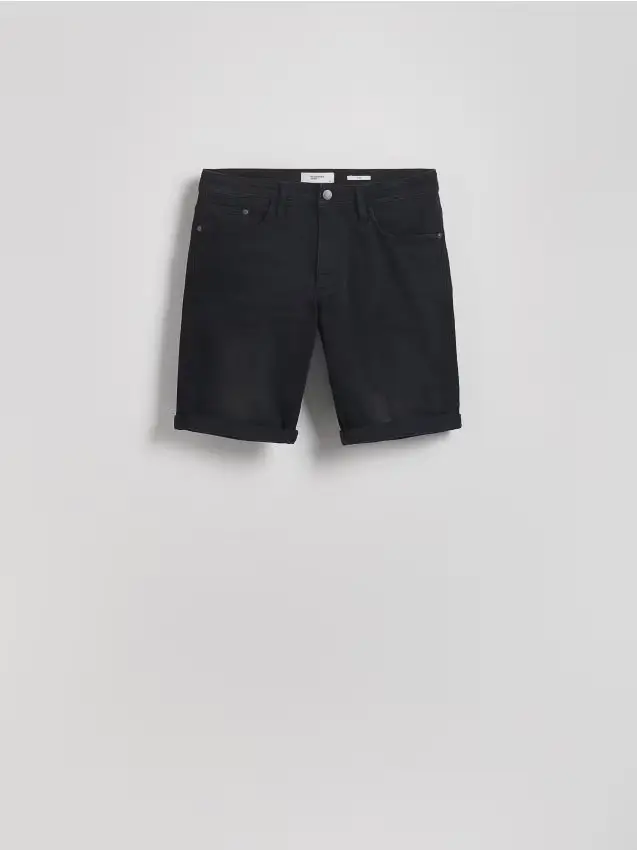 Reserved Shorts slim fit con pinces - nero