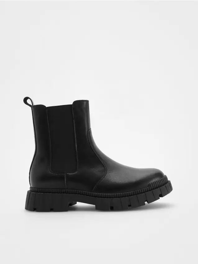 Reserved Stivaletti in pelle - nero