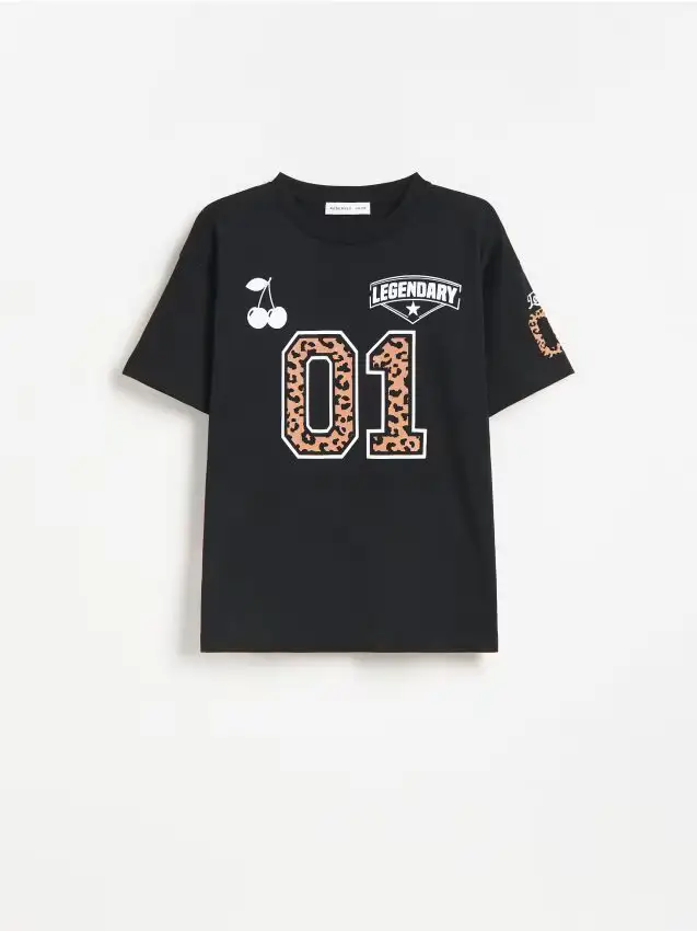 T-shirt con stampa - nero