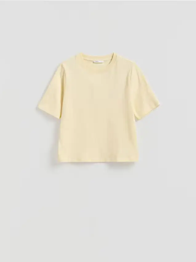 T-shirt in misto cotone - giallo chiaro