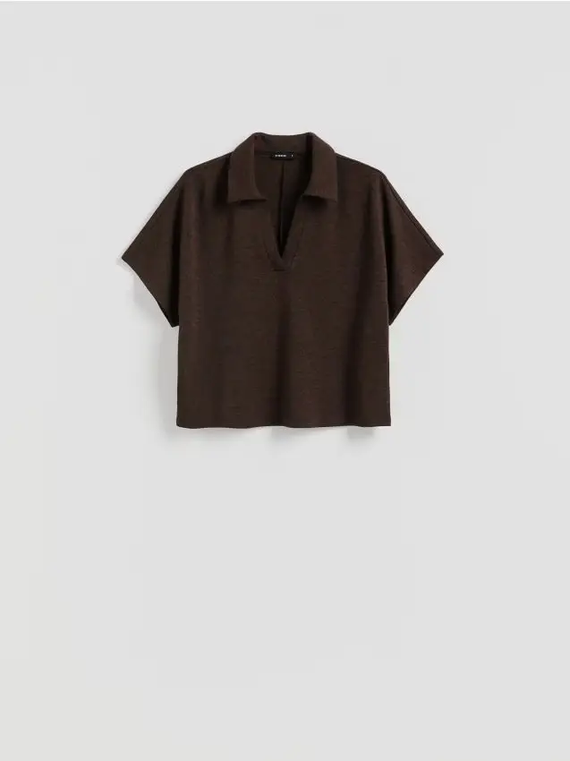 Reserved T-shirt polo - marrone scuro
