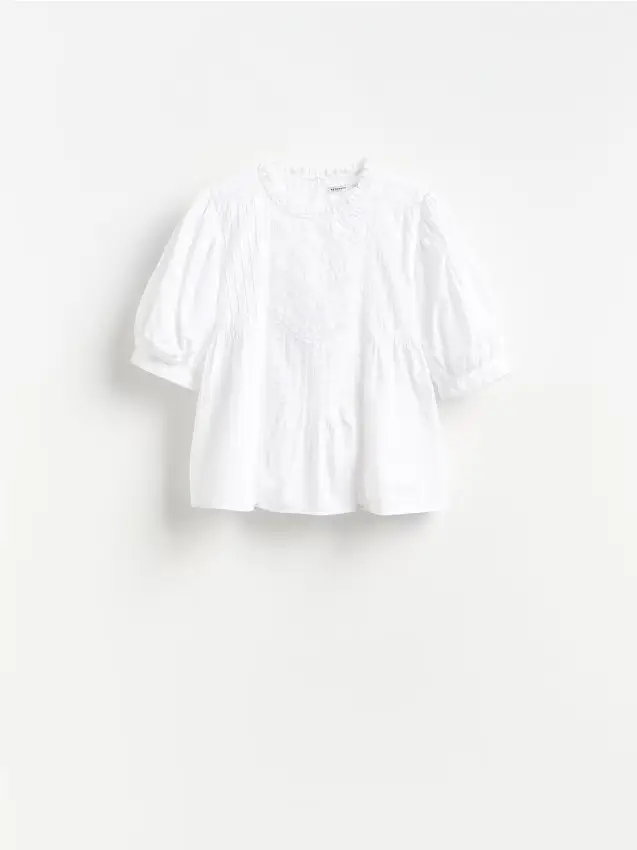 Top in cotone - bianco