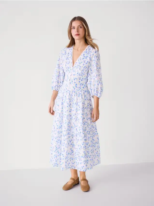 Reserved Vestito fantasia fiori - azzurro